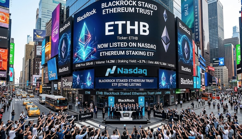 貝萊德質押以太坊信託 ETHB 正式上市，ETH 成功站上月線