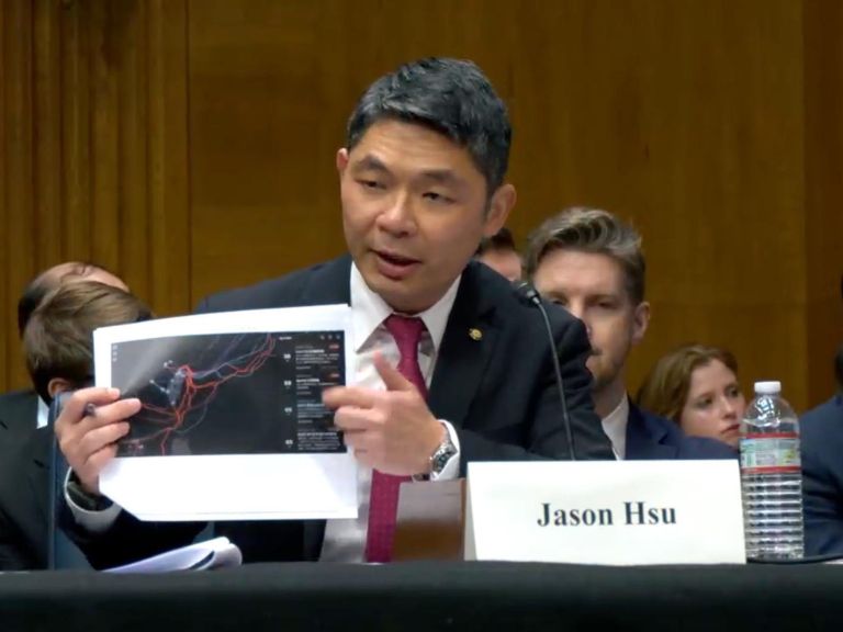 前國民黨立委赴美國會作證：中國破壞台灣海底電纜，籲儘快通過國防預算