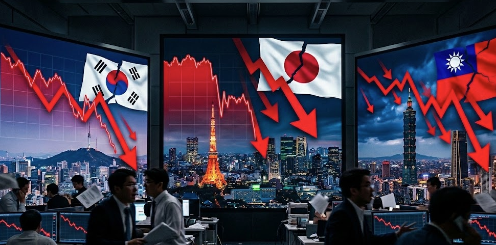 韓國股市暴跌觸發熔斷，台股跌逾千點，台積電失守1900元