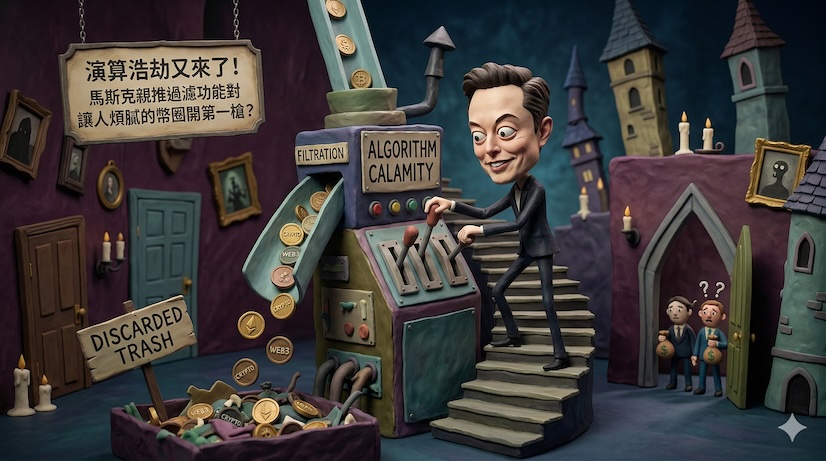 演算浩劫又來了！馬斯克親推 X 「過濾功能」一舉排除幣圈 KOL 貼文？