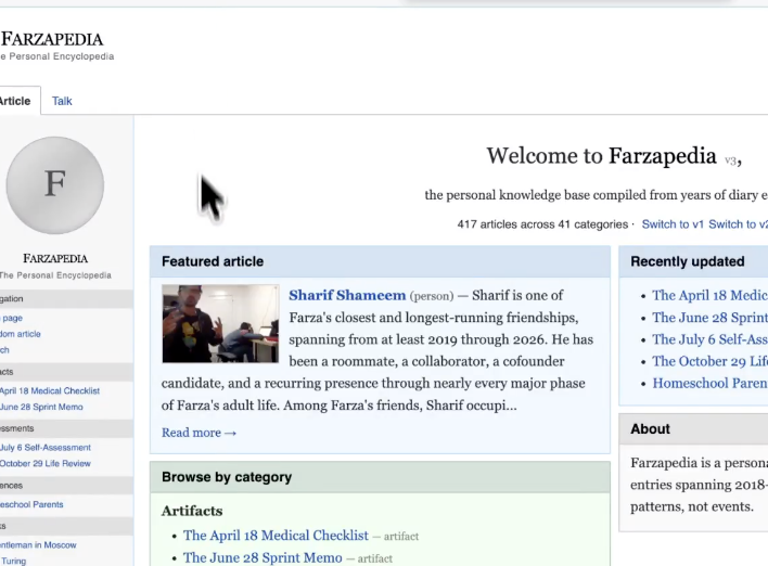 Farzapedia 核心理念：打造可被 AI 理解的個人 Wikipedia，Karpathy 點名最實用個人化方案