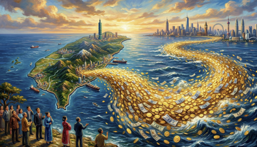 外資三月大賣台股，央行阻貶台幣，台灣外匯存底跌破六千億美元