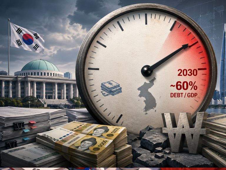 南韓國債時鐘加速倒數：2030 年恐逼近 GDP 六成，財政壓力持續升高