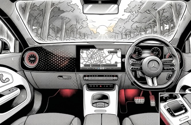 科技記者體驗搭載輝達 Hyperion 平台的賓士CLA自駕車