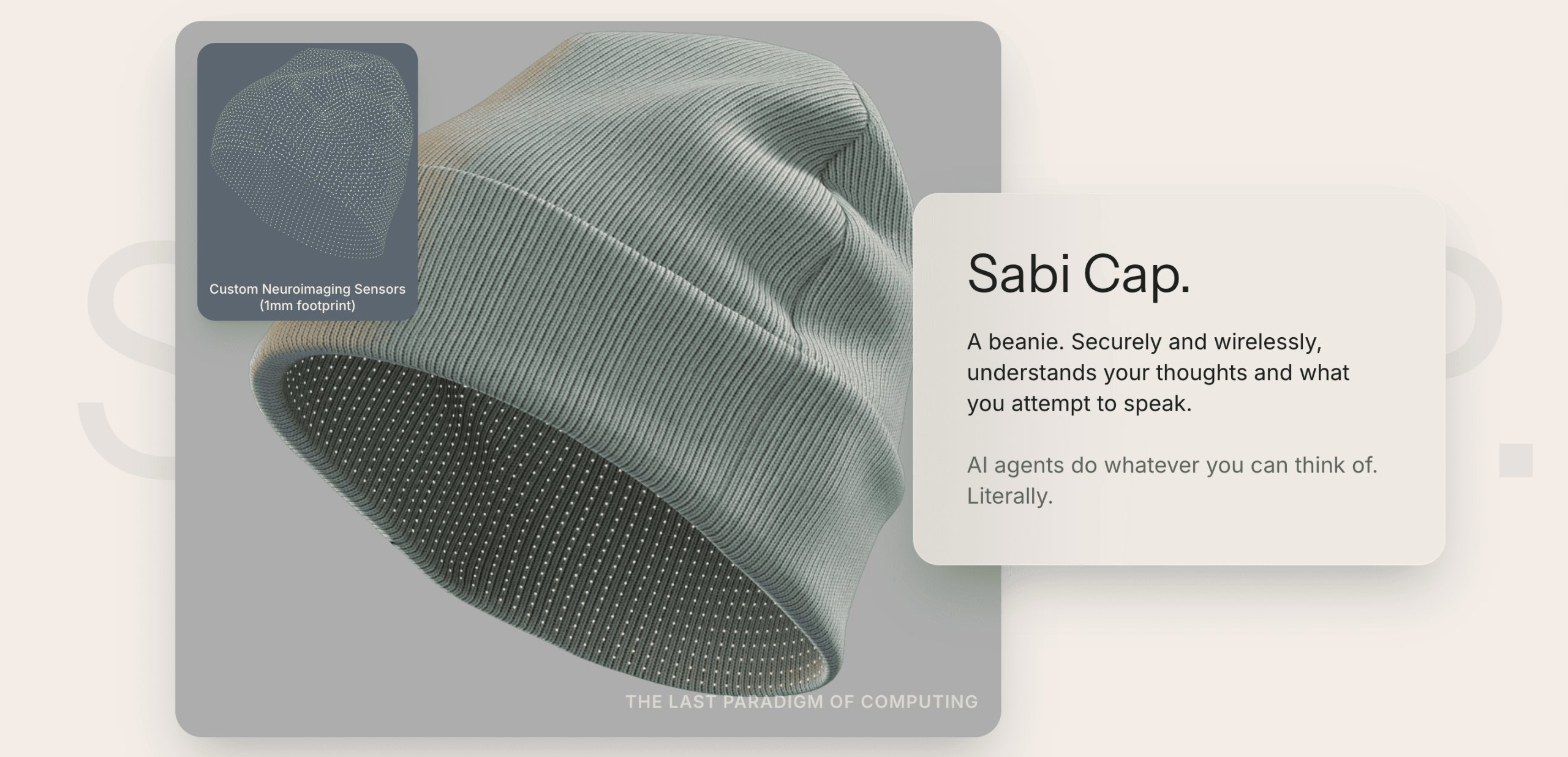 OpenAI 早期投資人青睞！腦機新創 Sabi 最快年底出貨「思考就能寫字」的毛帽