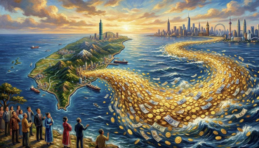 外資三月大賣台股，央行阻貶台幣，台灣外匯存底跌破六千億美元