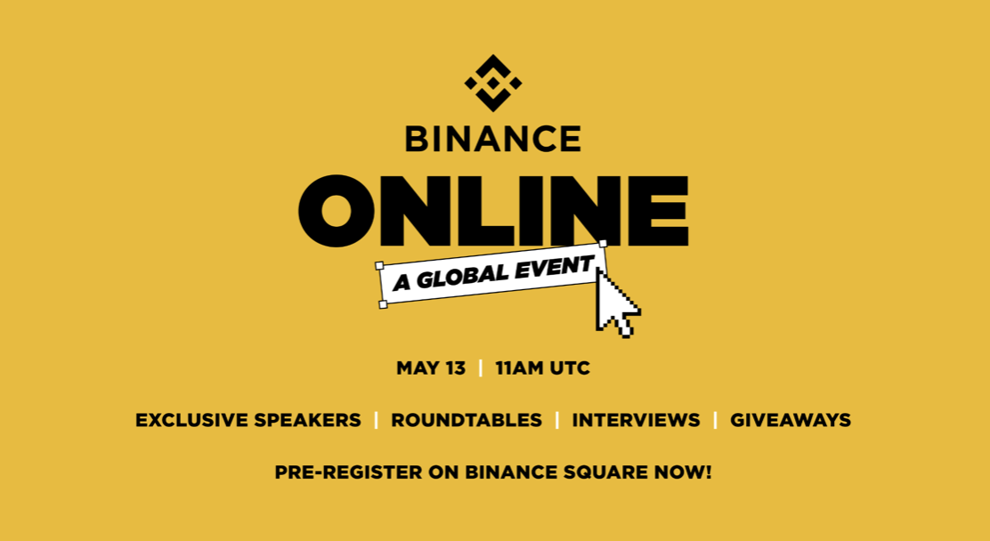 幣安 5/13 Binance Online 線上活動，匯聚加密、金融與科技重量級講者
