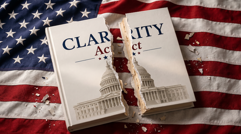 CLARITY Act 跨黨派協商破局！區塊鏈監管條文成唯一爭議點