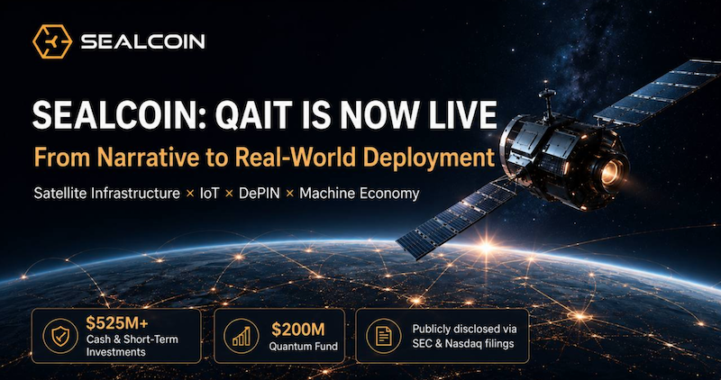 SEALCOIN：QAIT 正式上線，太空機器經濟敘事加速邁向商業化落地