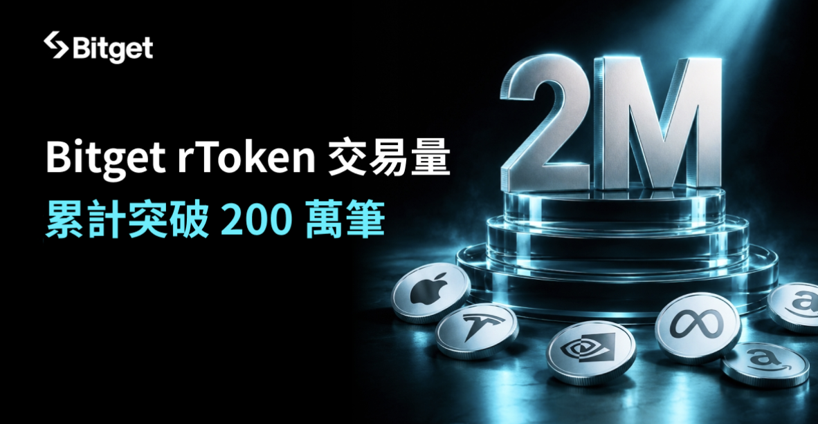 Bitget rToken 交易量突破 200 萬，代幣化股票加速爆發