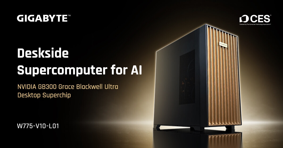 技嘉發表搭載 Nvidia GB300 Ultra 晶片的超級桌電，辦公室也能變資料中心
