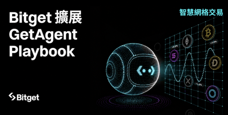 Bitget GetAgent Playbook 上線智慧網格：AI 自動選幣，策略動態優化