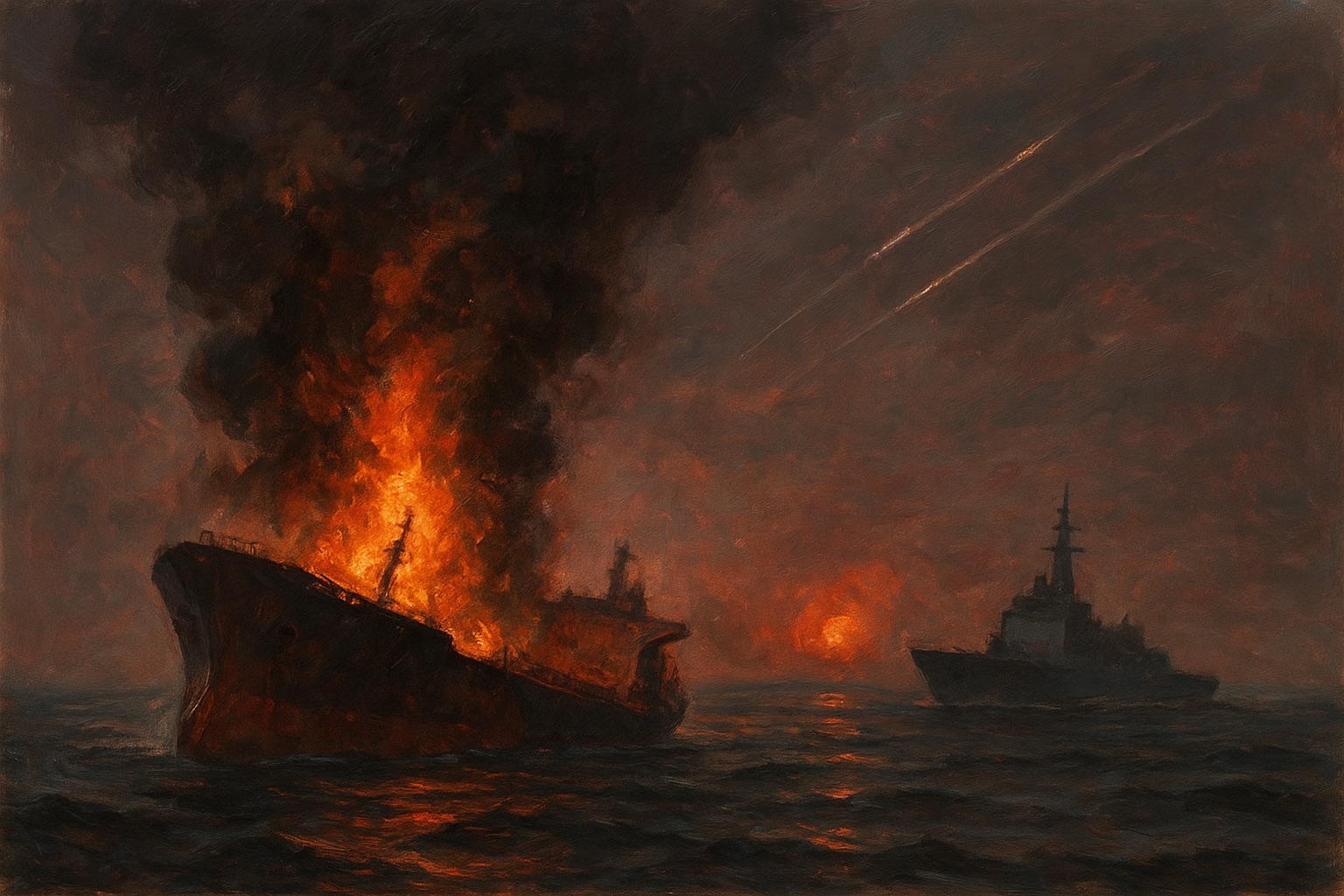 美軍擊中 3 艘伊朗油輪，報復革命衛隊對美軍艦發射彈道飛彈